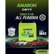 M42L M42R AMARON EFB ONYX 60B20L 60B20R CAR BATTERY BATERI KERETA MYVI G3 AXIA NEW ATIVA BEZZA AV