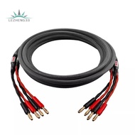 HiFi Speaker Cable for Amplifier Speaker 5.1 7.1 Gold Plug Horn Cable