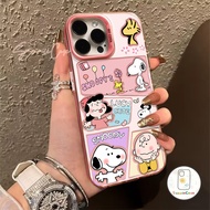 Snoopy น่ารักจัง แฟชั่นการ์ตูนดูเดิล เคสไอโฟน iPhone 15 11 14 13 12 Pro Max XS X XR Max 14 7 8 15 Pl