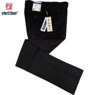 Viettien - Quần tây nam màu đen form slim fit không ly giá 690K