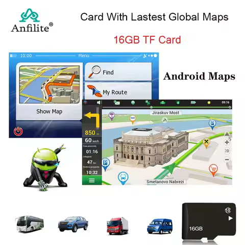 GPS map micro SD cards 16GB for Android New latest Map free update for Gps Navigation Europe/Russia/