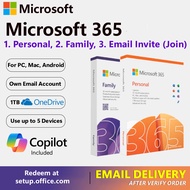 Microsoft Office 365 Personal Family Product key, Share 365 Link ESD 1 Year, 1TB OneDrive Original