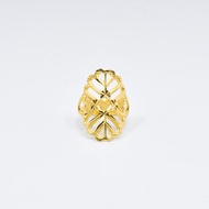 EVEREST JEWELLERY- 916 GOLD RING WITH MATTE HEARTS RING DESIGN