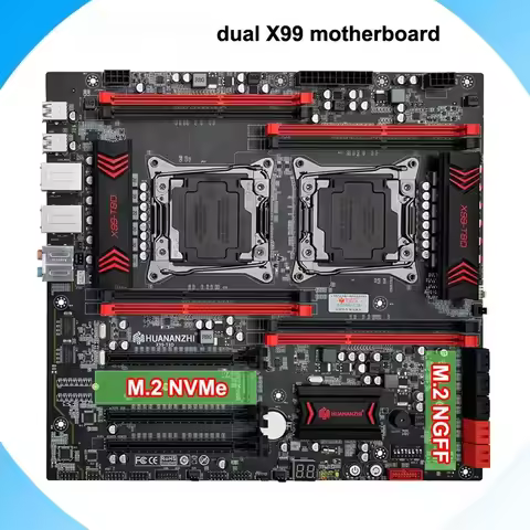 HUANANZHI X99-T8D Dual CPU Socket Motherboard for 2678 V3 2676 V3 2696 V3 2696 V4 CPU 8 DDR3 DIMM M.