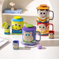 ❤Molly Preferred Buzz Lightyear Ceramic Tea Set Cartoon Disney Ceramic Teapot Teacup Tea Water Separ