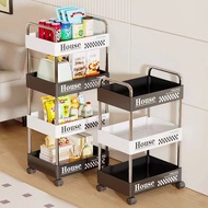 [in stock] Small trolley storage rack, floor-standing, multi-layer, mobile, for kitchen, bathroom, t