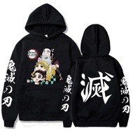 {Match maker} Demon Slayer Anime Hoodie Oversized long sleeve Sweatshirt Harajuku loose hoodies streetwear clothes