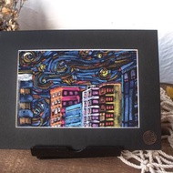 【加密明信片】香港佐敦街景-旅遊禮物/裝飾畫卡/手繪風