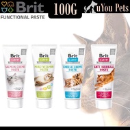 Brit Care Cat Functional Paste / Cat Supplements 100G - ( Salmon Creme, Multivitamin, Cheese Creme, 