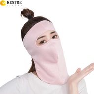KESTRE Summer Sunscreen Mask Cycling Face Cover Driving Face Mask Solid Color With Neck Flap Sunscreen Veil Face Gini Mask UV Protection Face Scarves Men Fishing Face Mask