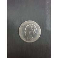 Uang Koin Perak Kuno Belanda 1 Gulden Wilhelmina Tahun 1922