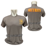Kaos security / kaos security warna coklat