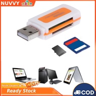 4 in 1 USB 2.0 Card Reader Universal USB TF SD Card Reader 4 Card Slots Memory Card Reader Adapter U