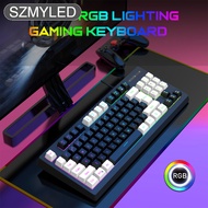 Gaming Keyboard 87 Keys Mechanical Wired Computer Keyboard With Colorful Backlight Keyboard For Lapt
