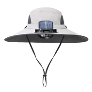 Hat Mens Hat Hunting Hat Fan Hat Solar fan Large Hat Anti-ultraviolet Heatstroke Anti-ultraviolet En