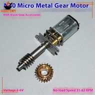 AYellowgod 1Pcs DC 3V 5V 6V 62RPM Long Screw Shaft Worm Gear Motor Model Aircraft Folding Landing Mi