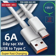 6A fast charging cable for XM USB - Type C. Type C charging cable, 67W fast charging cable, Type C f
