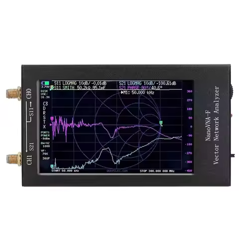 4.3inch Handheld Vector Network Antenna Analyzer SWR Meter HF VHF UHF +4000mAh Battery