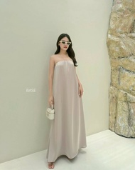 colourblockmatter -Eileen Dress เดรสเกาะอก ซาติน