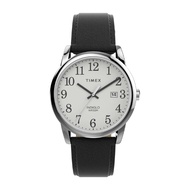 Timex TW2V68800 EASY READER นาฬิกาข้อมือผู้ชาย สายหนัง สีดำ หน้าปัด 38 มม.