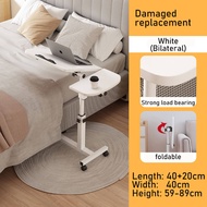 Furniture Meja Laptop Lipat Adjustable Meja Belajar Portable dengan Roda Meja Serbaguna