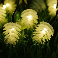 6M 30LEDS Pine Cone Solar Powered Light String Waterproof Outdoor Landscape Fairy Garden Garland Chr