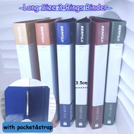 Long Binder Folder 3 Rings Binder Cover File Clip File Folder Paper Organizer Document Office School