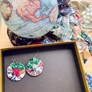 英國Liberty - Emerald 印花手工耳環