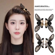 Black Lace Rabbit Ear Clip Female 2026 New Style Side Princess Headdress