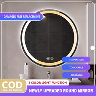 Smart bathroom mirror with light Led circular mirror bathroom mirror wall defogging Round Multifunct