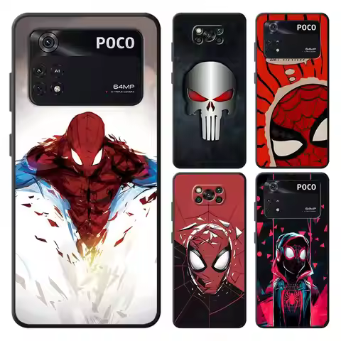 Marvel Spider Man Logo Funda Phone Cover Case for Xiaomi Poco F8 C71 M3 M4 M7 Pro C50 X3 X4 X5 X7 Pr