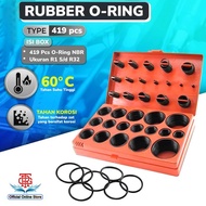 SET 419 PCS Oring O Ring O-Ring Rubber Seal Black Nitrile Rubber NBR Universal Seal Sil Gasket Rubbe