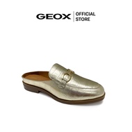 GEOX รองเท้าหนังผู้หญิง รุ่น D CLORIDIE - LT GOLD FW24 (D46XGEC2012F_F4GDXX)