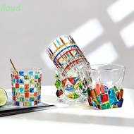 LLOYD Whiskey Glasses Rum Colorful Painting Cocktail Whiskey Coffee Mug