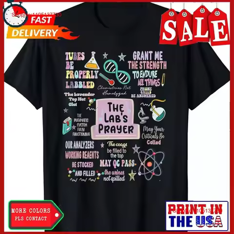 The Lab's Prayer Medical Laboratory Scientist Lab Week 2024 T Shirt vintage Washed Versatile streetw