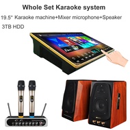 Whole set karaoke system,19.5'' Karaoke machine with 3TB HDD,Chinese,English songs,HIFI Karaoke spea