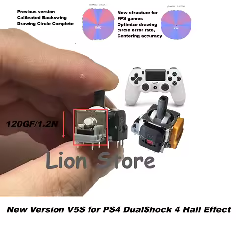 Hall Effect Joystick V6 NEW V6 version For PS4DS4 Hall Effect Joystick High precision Smaller dead z