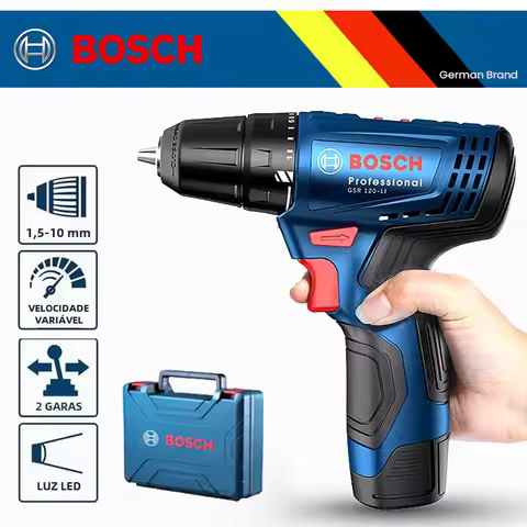 Bosch GSR 120 Li Electric Drill 12V Cordless Screwdriver Rechargeable Impact Driller Driver Professi