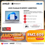 Asus Vivobook 16 M1605Y-AMB076WS 16'' WUXGA Laptop Cool Silver ( Ryzen 5 7530U, 8GB, 512GB SSD, ATI, W11, HS )