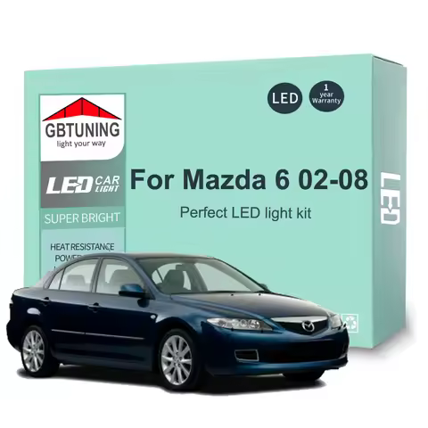 17Pcs Canbus LED Interior Light Bulb Kit For Mazda 6 Mazda6 GY GG Saloon Wagon 2002 2003 2004 2005 2