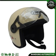 Helm Motor Hbc Classico Helm Half Face Dengan Visor Aksesoris Motor Perlengkapan Otomotif
