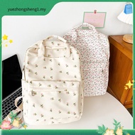 Korean Fashion Flower Pattern Bagpack Doughnut Macaroon Backpack Girls' Large Capacity Laptop Bag