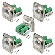 RJ45 Panel Mount Screw Terminal Adapter RJ45/8P8C Panel Mount Connector
