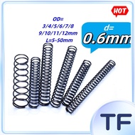 Compression Spring na Yari sa Spring Steel d0.6mm*OD3-12mm*L5-50mm [TF-FC-1]