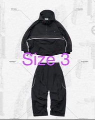 合售 size 3 “Gof-P5” Hyperbolic Utility Track Pants - Black “Gof-A3” Tech-Meander Pullover Jacket - Bl