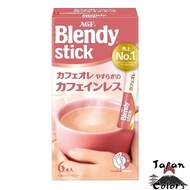 AGF Blendy Stick Cafe Au Lait Decaf 6 packs x 6 boxes [Stick Coffee] [Decaf Coffee]