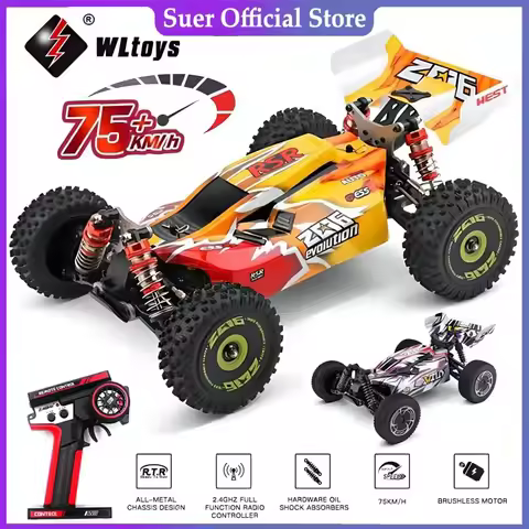 WLtoys 144010 75KM/H 2.4G RC Car Brushless 4WD Electric High Speed Off-Road Remote Control Drift Toy