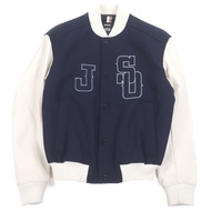 BOSS SHOHEI OHTANI 真皮袖飛行員夾克，44碼，海軍藍配白色，成色極佳。正品。男款。