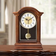Hourly Point Solid Wood Table Clock Timekeeping Copy Pendulum Clock Mute Large Size Creative Clock L