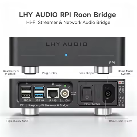 LHY Audio RPI Streaming Digital Music Player Wheel HiFi Fever Roon Bridge for Enhanced Sound Experie